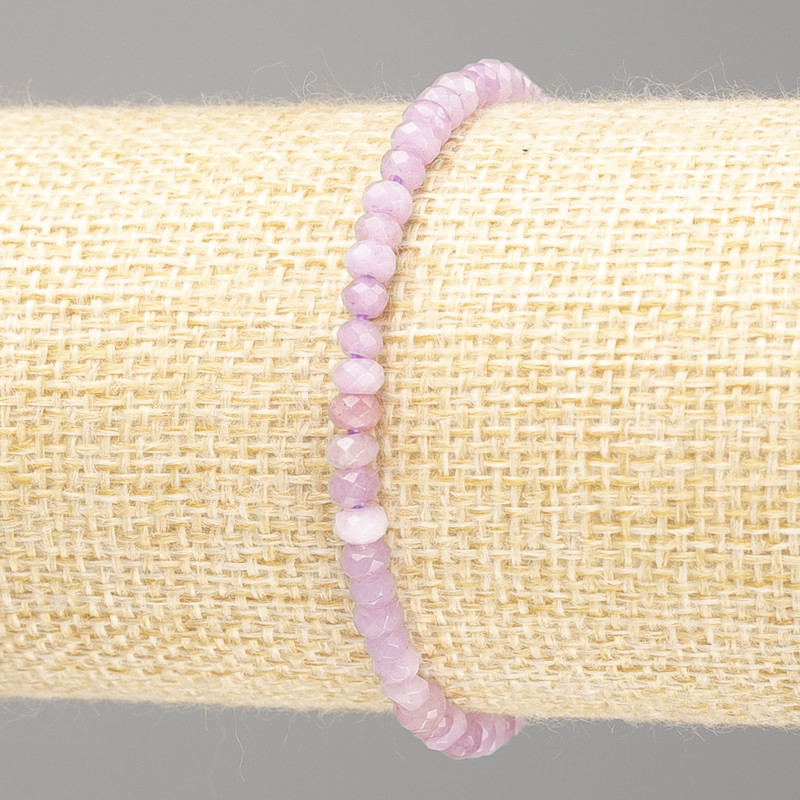 Armband »Amethyst« (künstlich) facettierte Rondellen, Durchmesser 4 × 2,5 mm, Länge 18 cm (Stretch)