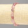 Armband Erdbeerquarz, Naturstein, facettiert, Ø 8×10 mm ±, Länge ca. 18 cm (Elastikarmband)