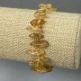 Armband Citrin Naturstein-Krümel Nadelform, Durchmesser 12 × 5 mm ±, mit Rocailles-Perlen, Durchmesser 3 mm ±, Länge 18 cm (Stretcharmband)