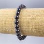 Armband aus Naturgranat, glatte Kugeln Ø 8 mm, Länge 18 cm (Elastik)