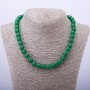 Kette aus Chrysopras – glatte Kugeln, Durchmesser 10 mm, Länge 45 cm