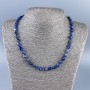 Halskette aus natürlichem Lapislazuli, facettiert, Durchmesser ca. 8×7 mm, Länge ca. 48 cm