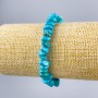 Armband aus Türkisstückchen, Durchmesser 8 × 4 mm, Länge 18 cm (Stretch)