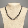 Collier Picasso-Jaspis Grau aus Acryl, glatte Kugeln, Durchmesser ca. 8,5 mm, Länge 48 cm +