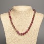 Kette aus polychromem Turmalin (synthetisch) glatte Kugeln, Durchmesser 8 mm ±, Länge 48 cm +