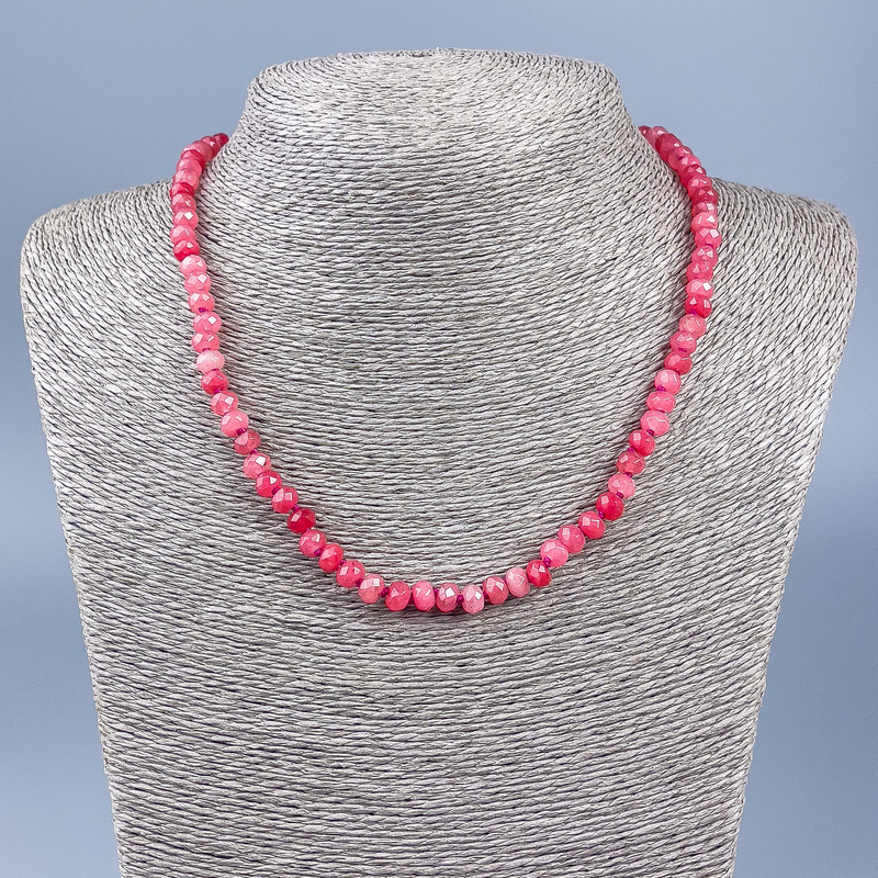 Kette aus künstlichem Turmalin, facettierte Rondellperlen, Durchmesser 6×4,5 mm, Länge ca. 50 cm +
