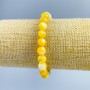 Armband aus gelbem Perlmutt, glatte Kugel, Durchmesser ca. 8 mm, Länge 18 cm (elastisch)