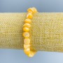 Perlmutt-Armband, hellorange, facettierte Perlen, Durchmesser 8×6 mm, Länge 18 cm (Elastikband)