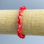 Armband aus rotem Perlmutt – Scheibenperlen 8×6 mm, Länge 18 cm (Stretch)