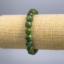 Armband aus Jadeit, Naturstein, facettierte Würfel, Durchmesser 9×9 mm, Länge 18 cm (Stretch)