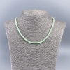 Perlmutt-Choker aus natürlichem Perlmutt (getönt) mintgrün, glatte Rondellen der Größe ca. 4 × 2 mm, Länge ca. 48 cm