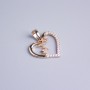 Anhänger Xuping 18K-Vergoldung Herz mit weißen Strasssteinen, Durchmesser 13×18 mm+