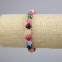 Turmalin-Armband, facettierte Kugeln, Durchmesser 8 mm, Länge ca. 18 cm (Stretch)