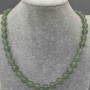 Kette aus Nephrit – glatte Kugeln, Durchmesser ca. 8,5 mm, Länge ca. 46 cm