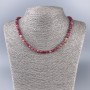 Halskette aus mehrfarbigem Turmalin, facettierte Würfel ca. 5 × 5 mm, Länge ca. 50 cm