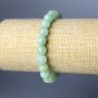 Armband aus Amazonit-Naturstein, glatte Kugeln, Durchmesser ca. 8,5 mm, Länge ca. 18 cm (Stretch)