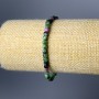 Armband Zoisit, natürlicher Stein, facettierte Würfel, Durchmesser ca. 4 mm, Länge ca. 18 cm (Stretch)