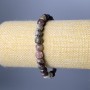 Turmalin-Armband, natürlicher Stein, facettierte Würfel, Durchmesser ca. 7 mm, Länge 18 cm (Elastikband)