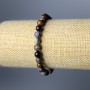 Petersit-Armband, Naturstein, glatte Kugel, Durchmesser 6,5 mm, Länge 18 cm (Stretch)