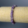 Armband aus natürlichem Amethyst, facettierte Würfel, Durchmesser 7,5 mm, Länge 18 cm (Stretch-Armband)