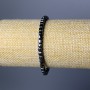 Hämatit-Würfel-Armband, Durchmesser ca. 4 mm, Länge 18 cm (Elastikarmband)