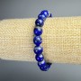 Armband aus Lazurit, natürlicher Stein, glatte Kugeln, Durchmesser ca. 8,5 mm, Länge ca. 18 cm (Stretch-Armband)