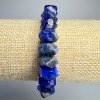 Armband aus natürlichem Lapislazuli, facettierte Rondellen, Durchmesser ca. 10x7 mm, Länge ca. 18 cm (Elastik)