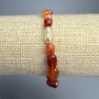 Armband aus Karneol, facettierte Natursteinperlen, Durchmesser 7x12 mm ±, Länge ca. 18 cm ± (Stretch)