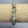 Prehnit-Armband, natürlicher Stein, glatte Kugeln, Durchmesser ca. 8 mm, Länge ca. 18 cm, Stretch