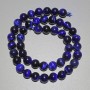 Blaues Katzenauge-Naturstein-Perlen, glatte Kugeln, Durchmesser ca. 8 mm, Länge ca. 38 cm, auf Schnur